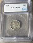 ICG-VF30 1935 Mercury Dime