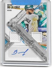 2022 Diamond Kings Bryan De La Cruz RC #DMS-BC Gold DK Material Auto Patch /99 M