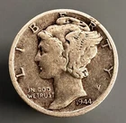 1944 D MERCURY SILVER DIME 90% SILVER - US COLLECTIBLE COIN