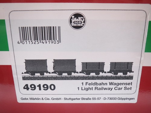 Umbau L.G.B / Märklin 49190 "4tlg. Feldbahn Wagenset" (Spur G) VP! | Zustand: Gebraucht