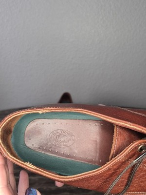 HS Trask Oxford Shoes Mens 11.5 M Brown Cap Toe Pebbled  display picture 3