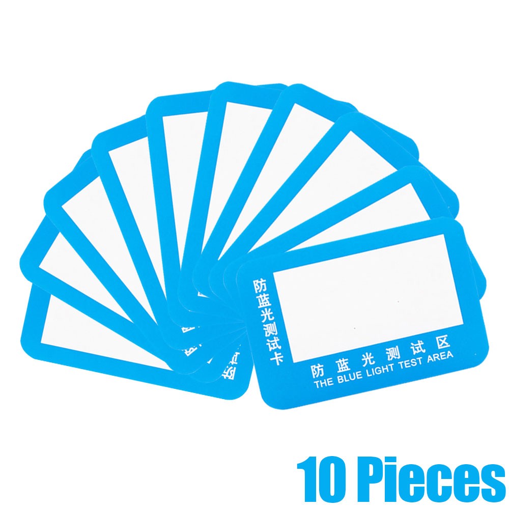 10Pcs Reusable Anti Blue Light Test Cards for Polarized Glasses
