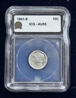 1941-S Mercury Dime 10C,  90% Silver ICG AU55