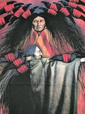 The Mountain T Shirt Men's Red Native American 2XL Leather Tag #1042 NWT