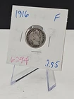 1916 Barber Dime 10c 90% Silver