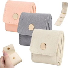 Mini Travel Jewelry Bag Jewelry Roll Pouch Portable Foldable Jewelry Case