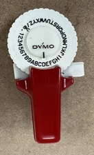 Vintage Dymo Small Label Maker Red