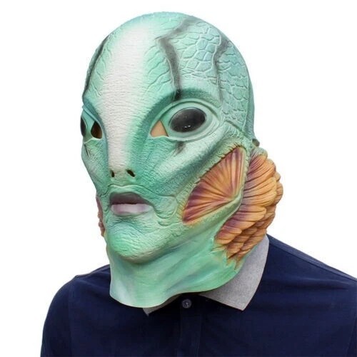 Hellboy Abe Sapien Mask HB Cosplay Helmet Latex BPRD Halloween Costume Prop - Picture 1 of 5