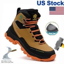 Steel Toe Work Boots Men Indestructible Shoes Anti-smash Casual Safety Shoes US