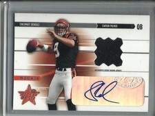 Carson Palmer 2003 Leaf Rookies & Stars Autograph Game Used Jersey Rookie #1/550