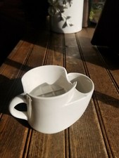 Tazza da barba vintage rara vera inglese Ironstone W M Adams & Sons Inghilterra