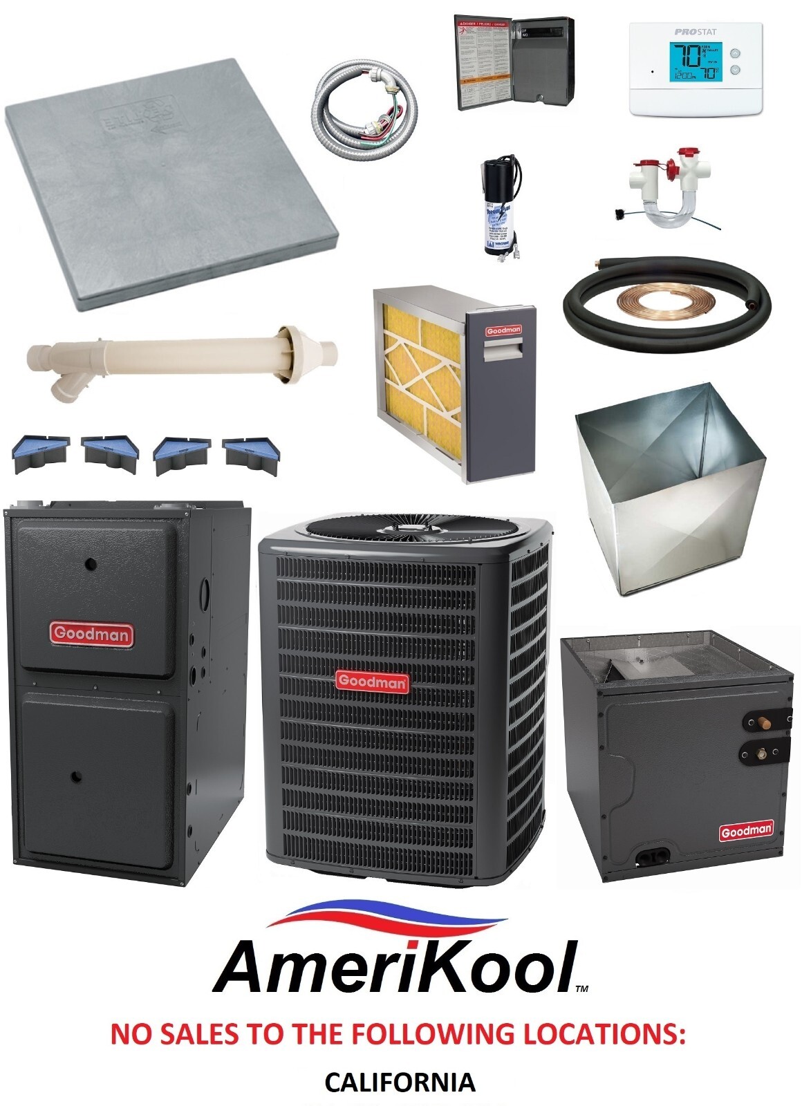 Goodman 96% 9-Speed 60K btu Gas Furnace + 1-1/2 Ton 14.5 SEER2 AC_MOST  COMPLETE | eBay