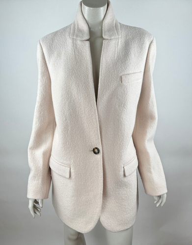 J Crew Leighton Blazer Jacket Italian Boiled Wool Women 16 EUC Lined Button-up