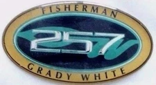 GRADY WHITE 257 FISHERMAN OVAL NAME DECAL SMALL 2-1/2" x 1-3/8" #10-0408 NEW OEM