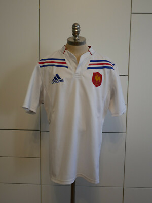 FRANCE 2012 2013 AWAY JERSEY RUGBY SHIRT FFR ADIPOWER ADIDAS MENS - SIZE M