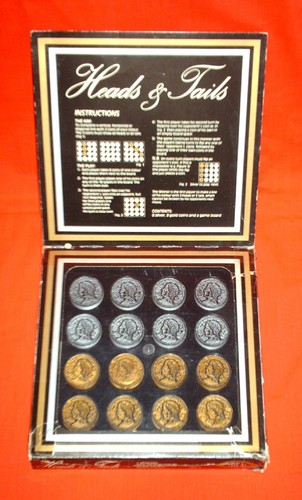 1981 Heads & Tails Strategy Game By Ideal Boxed Complete Very Good Condition - Picture 2 of 2