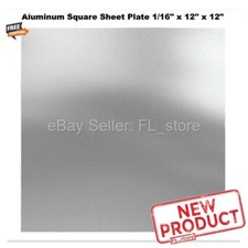 Aluminum Square Sheet Plate 1/16" x 12" x 12" Stock 3003 Alloy Mill Finish NEW