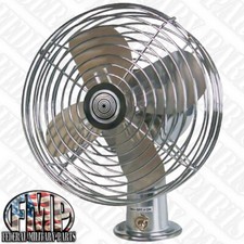 Boat Marine Cabin Cooling Fan Windshield Defrost Chrome 600 Cfm 12v