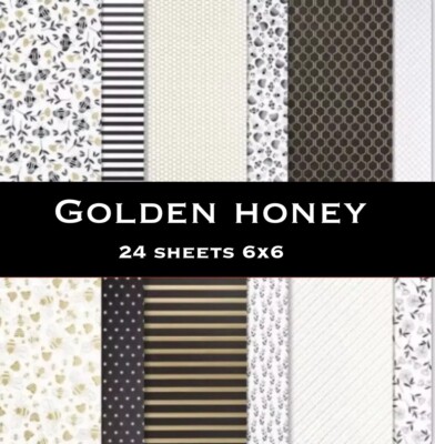 Stampin Up GOLDEN HONEY DSP 24 Sheets 6x6 Designer Series Paper