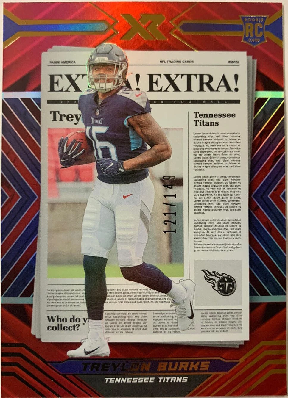 2022 Panini XR Treylon Burks #EXT-7
