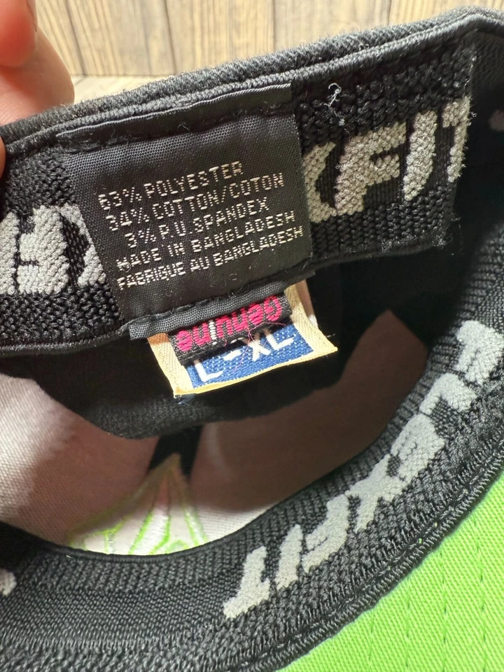 Volcom Flexfit L-XL Black Cap With Green Logo - Image 3 of 4