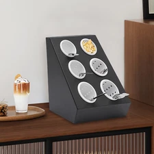 6-grid Stainless Steel Knife&Fork Storage Rack Modern Restaurant Utensil Holder