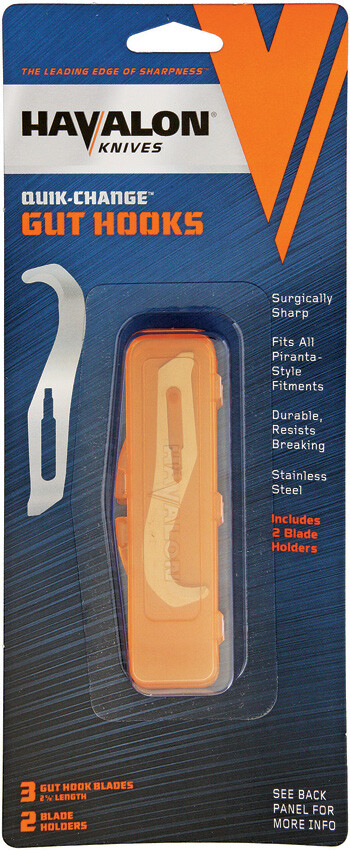 Havalon Set Of 3 Gut Hook Fixed Knife Stainless Replacement Blade GHC3