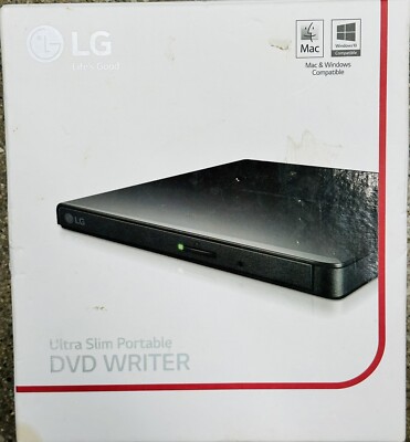 LG ULTRA SLIM PORTABLE DVD WRITER GP55EX70 WINDOWS & MAC NEW OPEN BOX