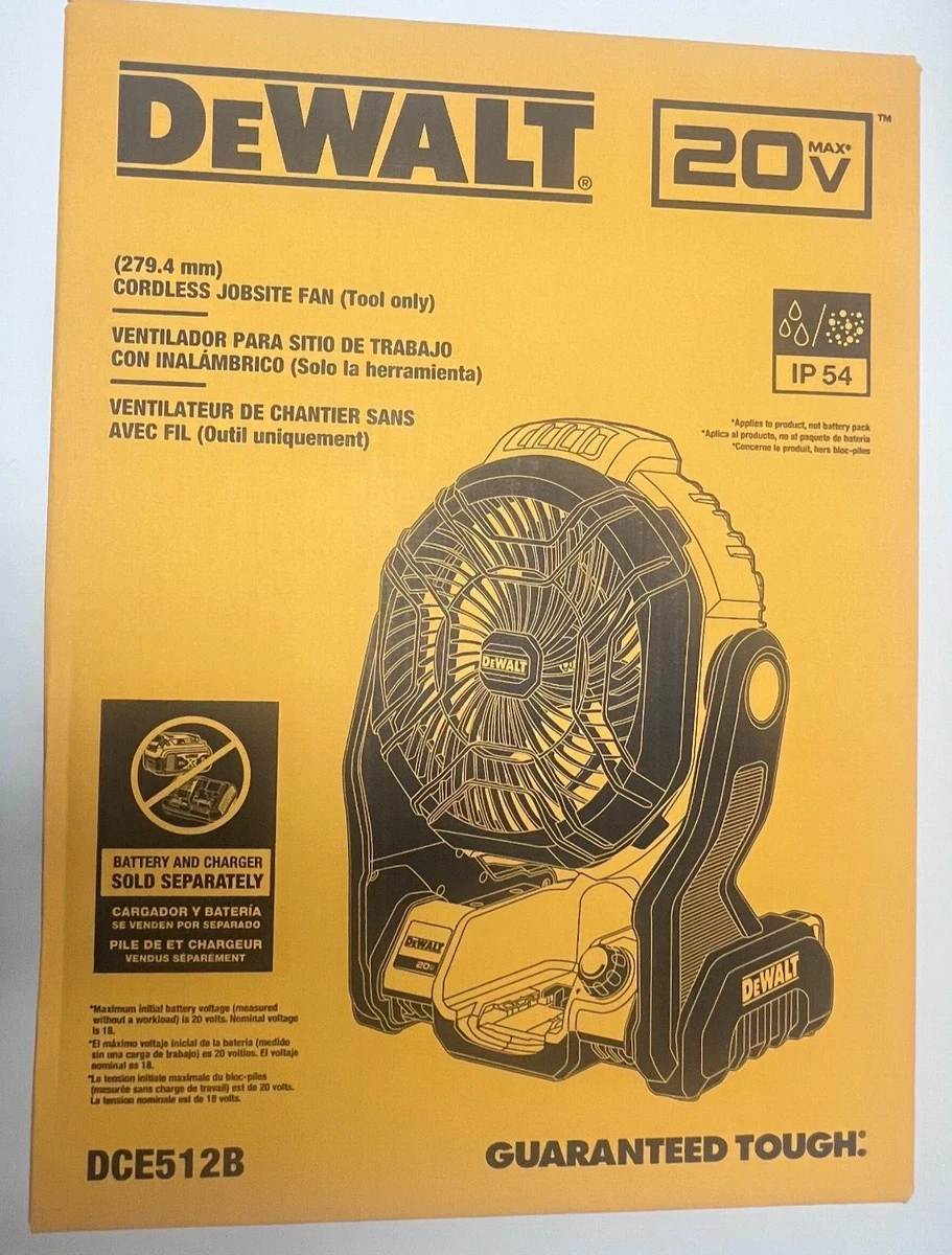 DeWalt DCE512B 20V MAX* Cordless Jobsite Fan