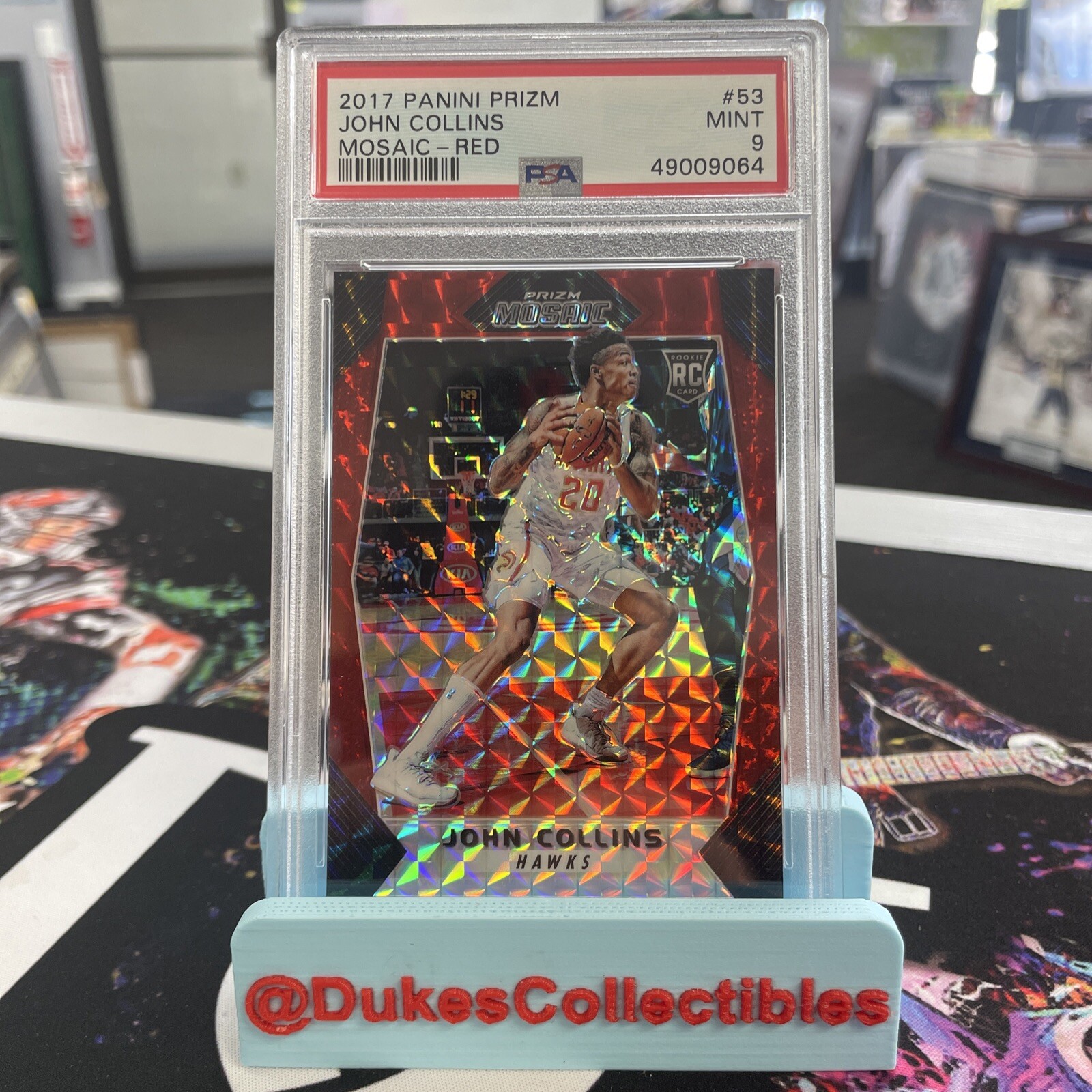 2017 Panini Prizm John Collins Mosaic Red Psa 9