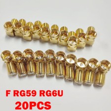 20X 90 Degree Right-Angle Gold Plated F RG59 RG6U Coaxial Coax Connector Adapter