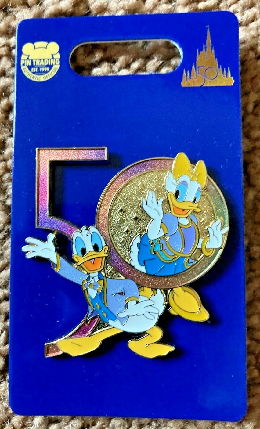 Walt Disney World 50th Anniversary Donald and Daisy Walt Disney World Pin - NEW