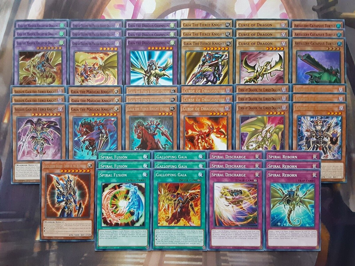 Yugioh Tournament Ready To Play Gaia the Dragon Champion Deck 49 *Hot* +  Bonus!