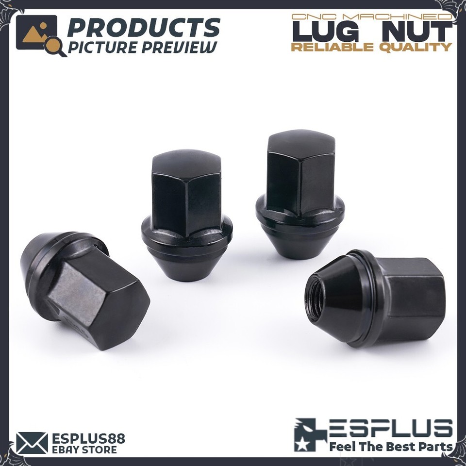 20pc Black OEM Style Lug Nuts For Ram 1500 2012-2026 – M14x1.5 60° Cone Seat