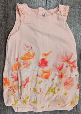 Baby Girl Clothes Mayoral 24 Month Peach Flower Bird Dress