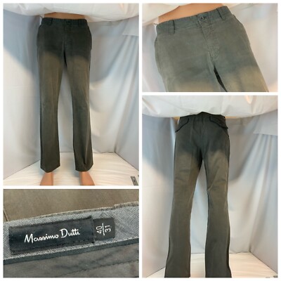 Massimo Dutti Pants 34x31 (31 Tag) Taupe Cotton Poly Flat Turkey Mint YGI B1-344