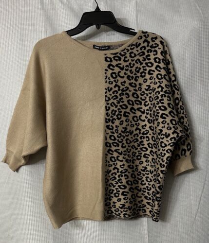 NWT Cable & Gauge Womens Elbow Length Sleeve Pullover Top Sweater Size Small