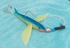 WESTCOAST OFFSHORE STINGER RIGGED  8" YUMMY FLYER GLOW TUNA MAHI BILLFISH 
