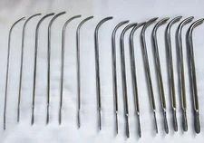 Jarit Male Urethral Sound Curved Dilator  Lot 15 Germany Stainless Steel