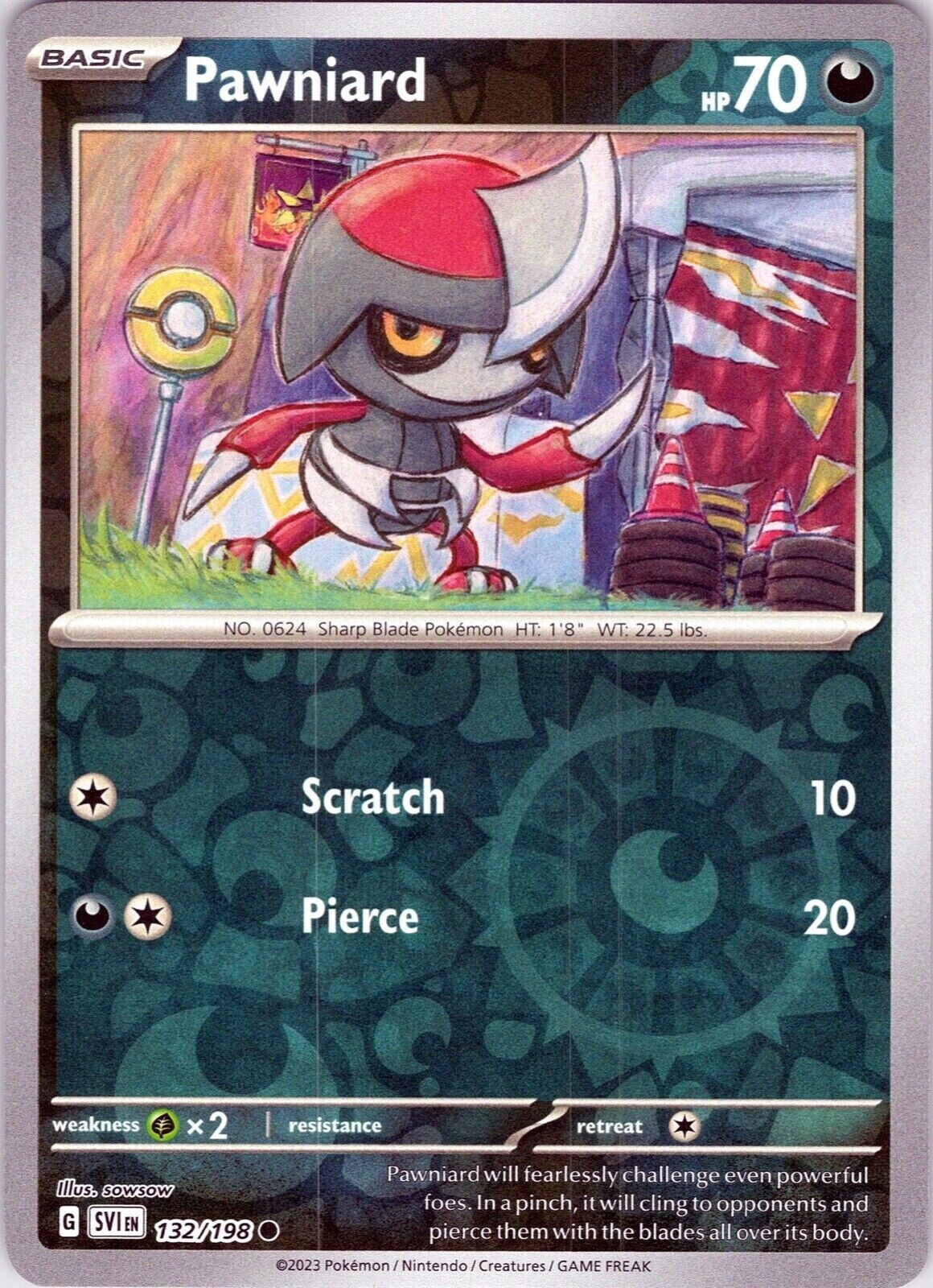 Pokémon - Pawniard | 132/198 - Scarlet & Violet - Reverse Holo - NM/M