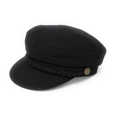 Melton Wool Barge Cap Black. Fully Lined. Lovely Quality.