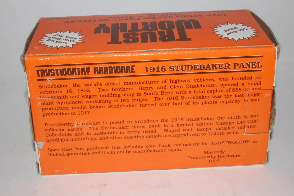 1916 Studebaker Delivery Van, Trust Worthy Hardware, SpecCast, 1/25 Scale - Image 4 of 4