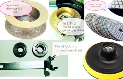 3/4'' Demi Full Bullnose Profiler 5'' stone concrete granite marble polish pad