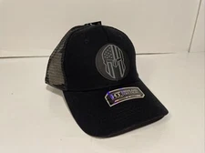Highland Tactical Spartan PUNISHER Black Hat Mesh Back Trucker SnapBack, New