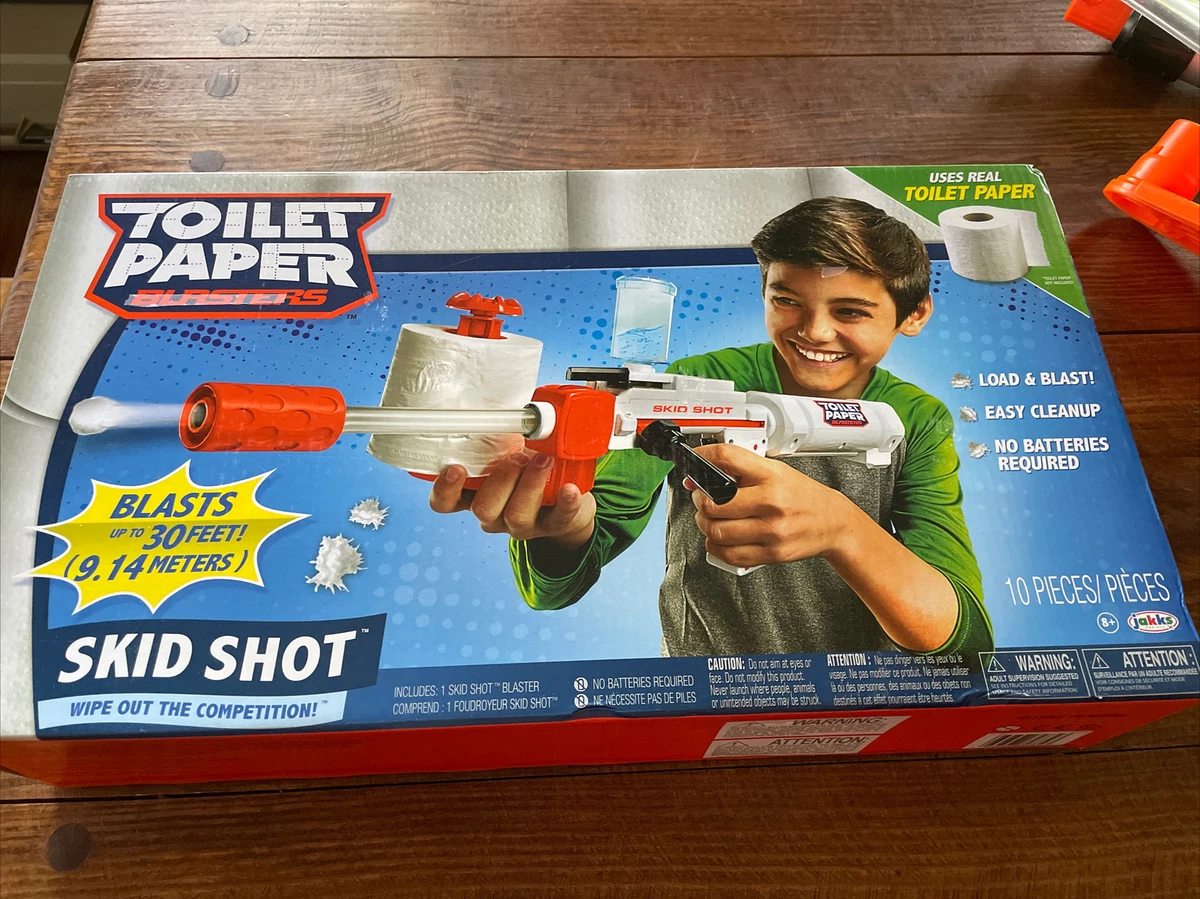 Lot Of 3 Toilet Paper Blaster Skid Shot Kids Toy Gun Marshmallow Raider