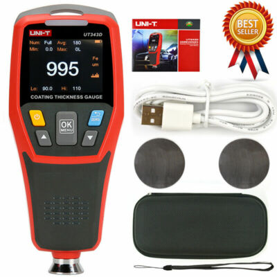 UNI-T UT343D Coating Thickness Gauge 0~1250um Ferrous/ Non-Ferrous  Kd