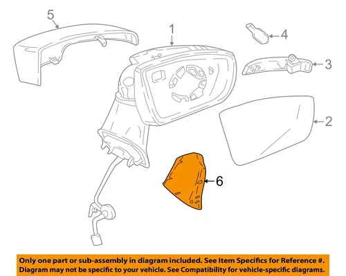 FORD OEM 18-22 EcoSport Front Door Outside Mirrors-Lower Cover CN1Z17A703B