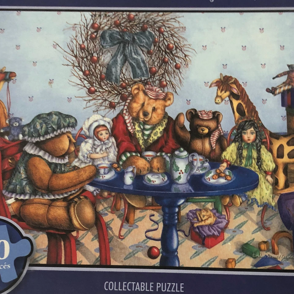 "Puzzle Teddy Bear Tea Party 100 piezas 9"" X 12"" nueva caja sin abrir" Foto 3 de 4