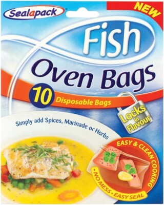 SEALAPACK FISCHOFENBEUTEL 10ER PACK LEICHT & SAUBER KOCHEN SCHLOSS GESCHMACK KEIN DURCHEINANDER