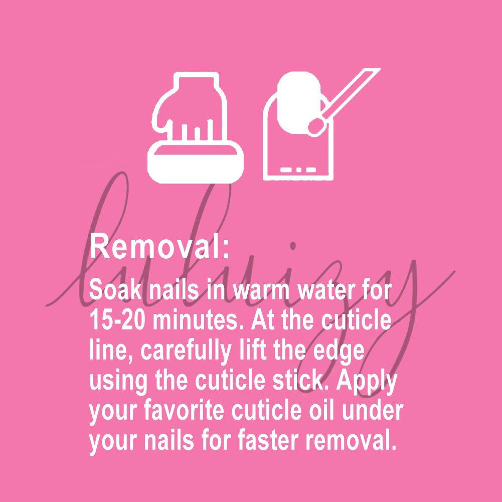Press On Nails Reusable Coffin Pink French Nail Tips 5 Accessories